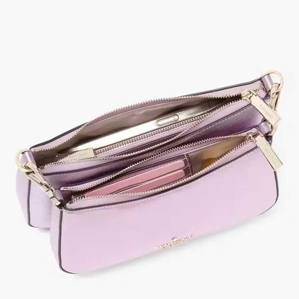 NWT Kate Spade Quartz Pink Duet Patent Crossbody Duo